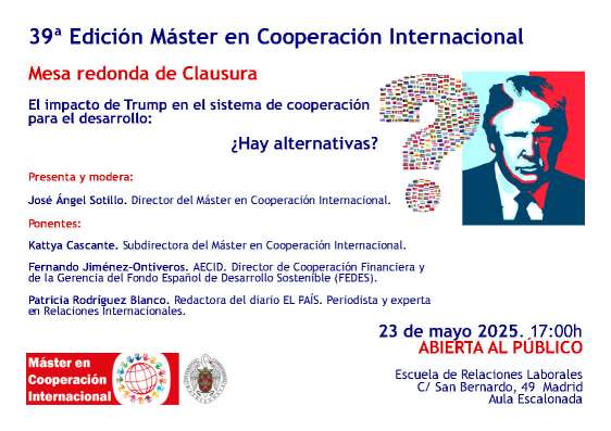 39ª Edición Máster en Cooperación Internacional (23/05/2025)